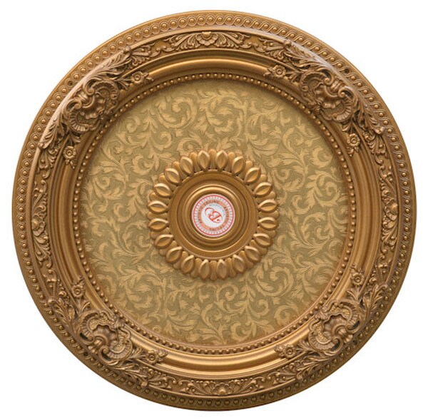 Golden Leaf Chandelier Ceiling Medallions Architectural Texture Floral